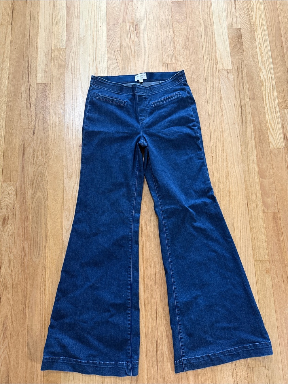 Anthropologie Pilcro High-Rise Pull on Retro Flare Jeans Sz 30
